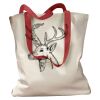 Canvas Tote with Contrasting Handles Thumbnail