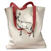 Canvas Tote with Contrasting Handles Thumbnail
