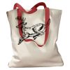 Canvas Tote with Contrasting Handles Thumbnail