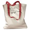 Canvas Tote with Contrasting Handles Thumbnail