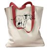 Canvas Tote with Contrasting Handles Thumbnail