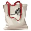 Canvas Tote with Contrasting Handles Thumbnail