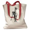 Canvas Tote with Contrasting Handles Thumbnail