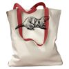Canvas Tote with Contrasting Handles Thumbnail
