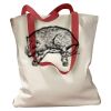 Canvas Tote with Contrasting Handles Thumbnail