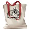 Canvas Tote with Contrasting Handles Thumbnail