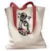 Canvas Tote with Contrasting Handles Thumbnail