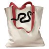 Canvas Tote with Contrasting Handles Thumbnail