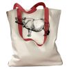 Canvas Tote with Contrasting Handles Thumbnail