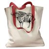 Canvas Tote with Contrasting Handles Thumbnail