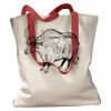 Canvas Tote with Contrasting Handles Thumbnail