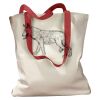 Canvas Tote with Contrasting Handles Thumbnail