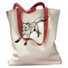 Canvas Tote with Contrasting Handles Thumbnail