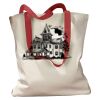 Canvas Tote with Contrasting Handles Thumbnail