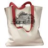 Canvas Tote with Contrasting Handles Thumbnail