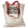 Canvas Tote with Contrasting Handles Thumbnail