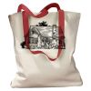 Canvas Tote with Contrasting Handles Thumbnail