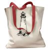 Canvas Tote with Contrasting Handles Thumbnail