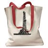 Canvas Tote with Contrasting Handles Thumbnail