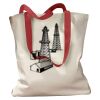 Canvas Tote with Contrasting Handles Thumbnail