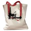Canvas Tote with Contrasting Handles Thumbnail