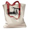 Canvas Tote with Contrasting Handles Thumbnail