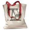 Canvas Tote with Contrasting Handles Thumbnail