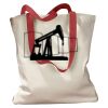 Canvas Tote with Contrasting Handles Thumbnail