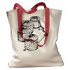 Canvas Tote with Contrasting Handles Thumbnail