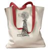 Canvas Tote with Contrasting Handles Thumbnail