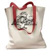 Canvas Tote with Contrasting Handles Thumbnail