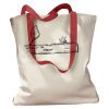 Canvas Tote with Contrasting Handles Thumbnail