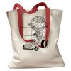 Canvas Tote with Contrasting Handles Thumbnail