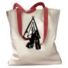 Canvas Tote with Contrasting Handles Thumbnail