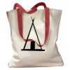 Canvas Tote with Contrasting Handles Thumbnail