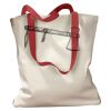 Canvas Tote with Contrasting Handles Thumbnail