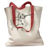 Canvas Tote with Contrasting Handles Thumbnail