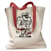 Canvas Tote with Contrasting Handles Thumbnail