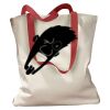 Canvas Tote with Contrasting Handles Thumbnail