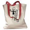 Canvas Tote with Contrasting Handles Thumbnail