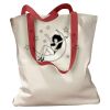 Canvas Tote with Contrasting Handles Thumbnail