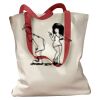 Canvas Tote with Contrasting Handles Thumbnail