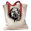 Canvas Tote with Contrasting Handles Thumbnail