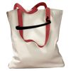 Canvas Tote with Contrasting Handles Thumbnail