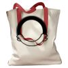 Canvas Tote with Contrasting Handles Thumbnail