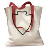 Canvas Tote with Contrasting Handles Thumbnail