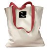 Canvas Tote with Contrasting Handles Thumbnail