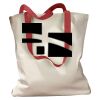Canvas Tote with Contrasting Handles Thumbnail