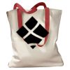 Canvas Tote with Contrasting Handles Thumbnail