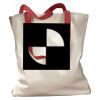Canvas Tote with Contrasting Handles Thumbnail